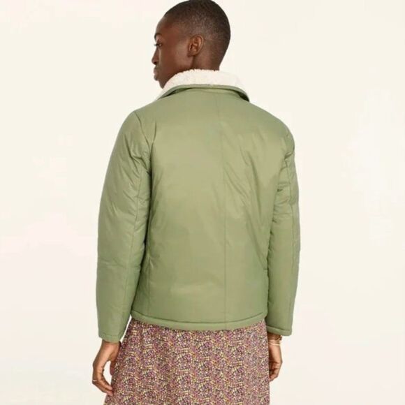 J Crew Sherpa-Lined Puffer Jacket Primaloft Size Small Gorpcore - Picture 11 of 15